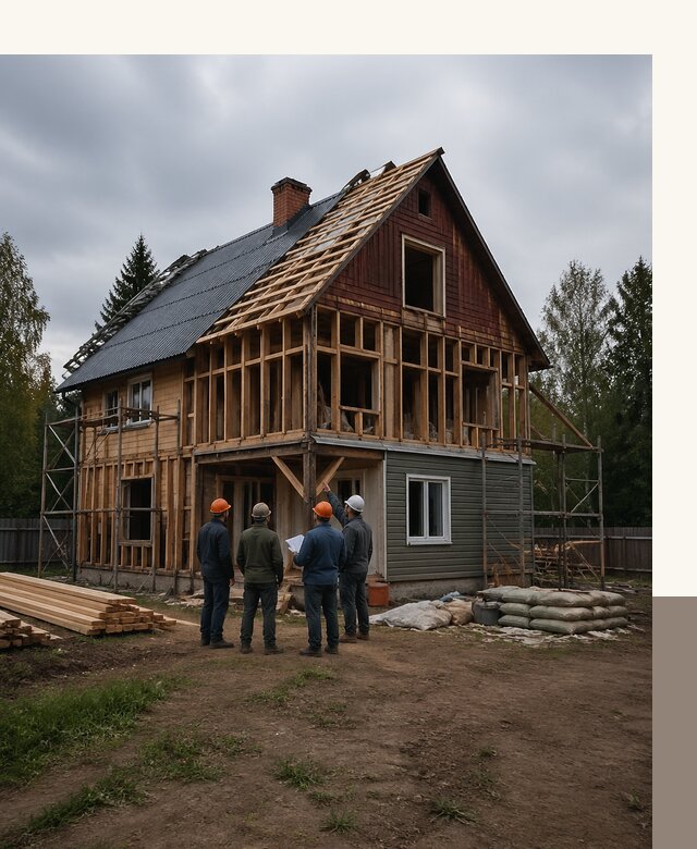 Реконструкция дачного дома в Ломоносове под ключ с проектом
